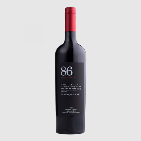 86 Winegrowers. Vino tinto Bodega les Useres, combinación de Tempranillo y Cabernet